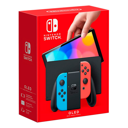 Игровая приставка Nintendo Switch OLED 64 ГБ, Неоновый синий/красный