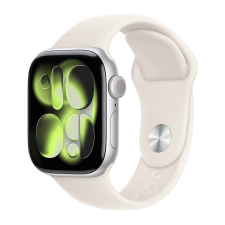 Apple Watch Series 11 Умные часы Apple Watch Series 11 46mm GPS Aluminum Case with Sport Band M/L, Silver/Starlight, MEWC4 watch